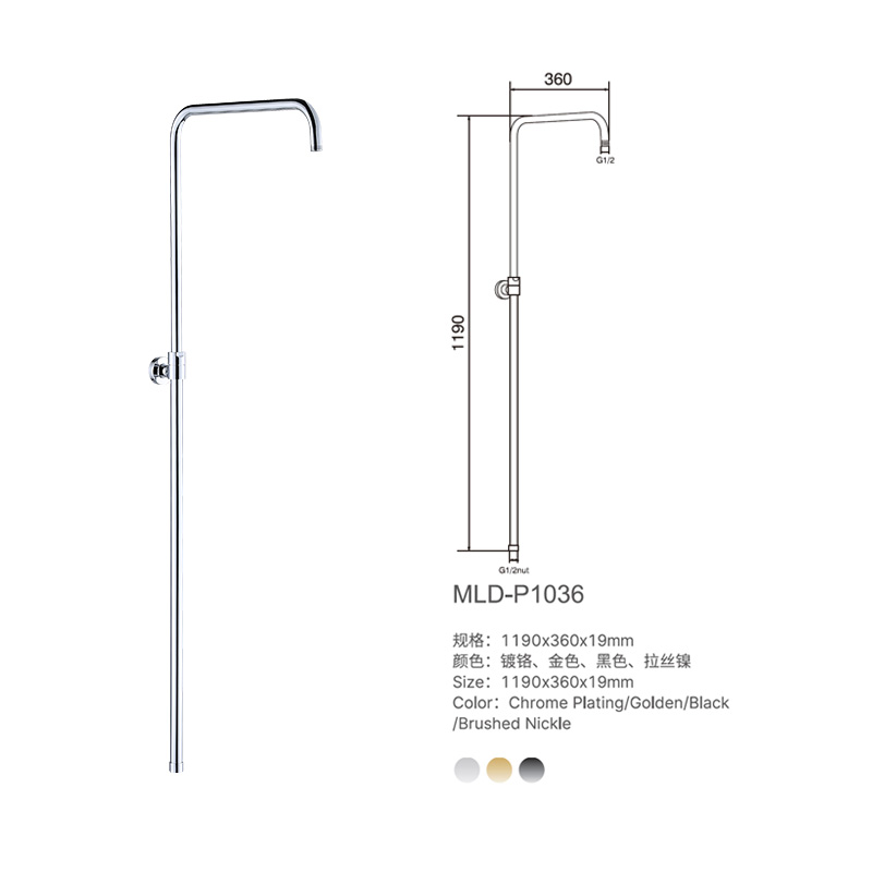 L-shpe-pipe-round-shower-column-shower-tray-leg-kit