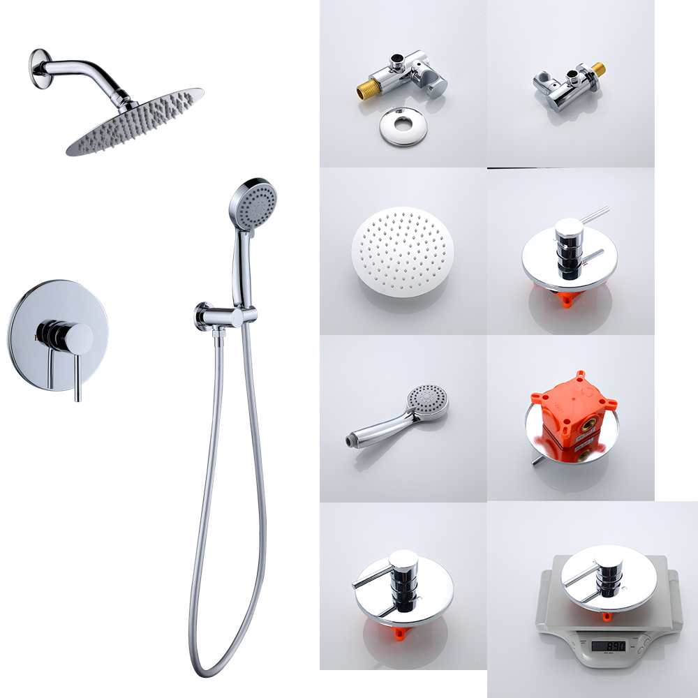 systèmes-de-douche-sans-bordure-chrome-mitigeur-de-douche-2-voies